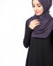 Loganberry Mörklila Bomull Voile Hijab 5TA92c