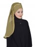 Louise - Khaki Praktisk Hijab - Ayse Turban