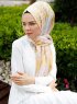 Luthfa - Gul Mönstrad Hijab - Sal Evi