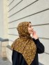 Majda - Senapsgul Mönstrad Crepe Hijab - Mirach