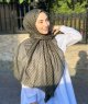 Malala - Khaki Mönstrad Bomull Hijab