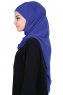 Malin - Blå Praktisk Chiffon Hijab
