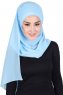 Malin - Ljusblå Praktisk Chiffon Hijab