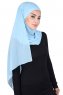 Malin - Ljusblå Praktisk Chiffon Hijab