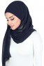 Malin - Marinblå Praktisk Chiffon Hijab