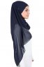 Malin - Marinblå Praktisk Chiffon Hijab