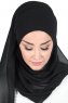 Malin - Svart Praktisk Chiffon Hijab