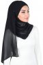 Malin - Svart Praktisk Chiffon Hijab