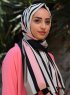 Marwa - Svart Mönstrad Crepe Hijab