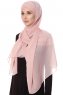 Mehtap - Gammelrosa Praktisk One Piece Chiffon Hijab