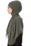 Mehtap - Khaki Praktisk One Piece Chiffon Hijab