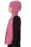 Mehtap - Mörkrosa Praktisk One Piece Chiffon Hijab