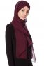Mehtap - Plommon Praktisk One Piece Chiffon Hijab