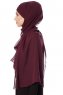 Mehtap - Plommon Praktisk One Piece Chiffon Hijab