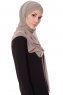 Mehtap - Taupe Praktisk One Piece Chiffon Hijab