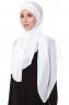 Mehtap - Vit Praktisk One Piece Chiffon Hijab