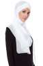Mehtap - Vit Praktisk One Piece Chiffon Hijab