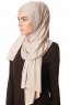 Melek - Ljus Taupe Premium Jersey Hijab - Ecardin