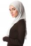 Melek - Ljusgrå Premium Jersey Hijab - Ecardin