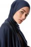 Melek - Marinblå Premium Jersey Hijab - Ecardin