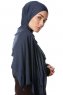 Melek - Marinblå Premium Jersey Hijab - Ecardin