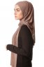 Melek - Mörk Taupe Premium Jersey Hijab - Ecardin