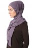 Melek - Mörklila Premium Jersey Hijab - Ecardin