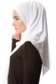 Melek - Vit Premium Jersey Hijab - Ecardin