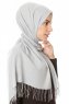 Meliha - Ljusgrå Hijab - Özsoy