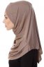 Mia - Mörk Taupe One-Piece Al Amira Hijab - Ecardin