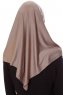 Mia - Mörk Taupe One-Piece Al Amira Hijab - Ecardin