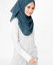Midnight Navy Blå Bomull Voile Hijab 5TA8a