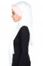 Mikaela - Creme & Gammelrosa Praktisk Bumull Hijab
