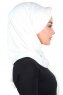 Mikaela - Creme & Gammelrosa Praktisk Bumull Hijab