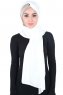Mikaela - Creme & Taupe Praktisk Bumull Hijab