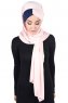 Mikaela - Gammelrosa & Marinblå Praktisk Bumull Hijab