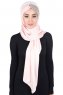 Mikaela - Gammelrosa & Taupe Praktisk Bumull Hijab