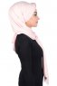 Mikaela - Gammelrosa & Taupe Praktisk Bumull Hijab