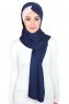 Mikaela - Marinblå & Gammelrosa Praktisk Bumull Hijab