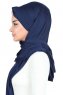 Mikaela - Marinblå & Gammelrosa Praktisk Bumull Hijab