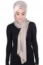 Mikaela - Taupe & Gammelrosa Praktisk Bumull Hijab