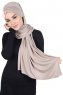 Mikaela - Taupe & Gammelrosa Praktisk Bumull Hijab