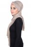 Mikaela - Taupe & Gammelrosa Praktisk Bumull Hijab