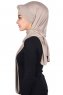 Mikaela - Taupe & Gammelrosa Praktisk Bumull Hijab