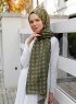 Nakia - Khaki Mönstrad Hijab - Sal Evi