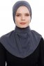 Narin - Antracit Praktisk One Piece Crepe Hijab
