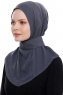 Narin - Antracit Praktisk One Piece Crepe Hijab