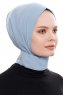 Narin - Ljusblå Praktisk One Piece Crepe Hijab