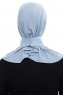 Narin - Ljusblå Praktisk One Piece Crepe Hijab