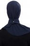 Narin - Marinblå Praktisk One Piece Crepe Hijab